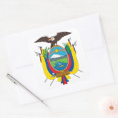 ecuador embleem vierkante sticker (Envelop)