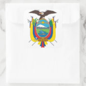 ecuador embleem vierkante sticker (Tas)
