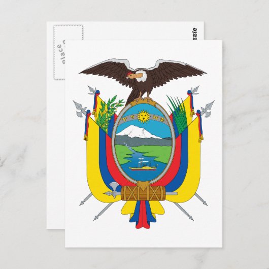 ecuador emblem briefkaart (Voorkant / Achterkant)