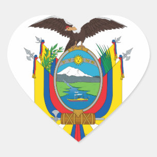 ecuador emblem hart sticker