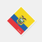 Ecuador en Ecuador Vlag partij mode / sport fans Servet (Hoek)