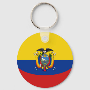 Ecuador Fisheye Flag Sleutelhanger