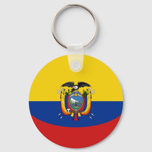 Ecuador Fisheye Flag Sleutelhanger (Voorkant)