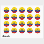 Ecuador Fisheye Vlag Sticker (Vel)
