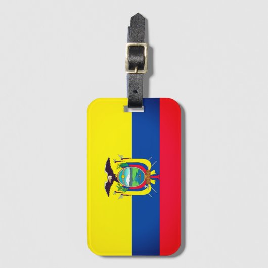 Ecuador Flag Bagagelabel (Voorkant (verticaal))