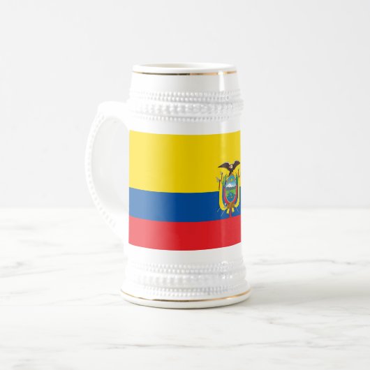 Ecuador Flag Bierpul (Voorkant links)
