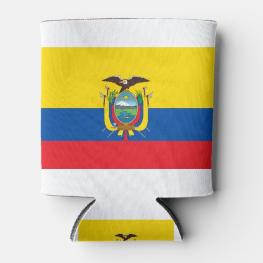 Ecuador Flag Blikjeskoeler (Voorkant)