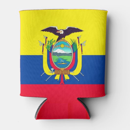 Ecuador Flag Blikjeskoeler (Voorkant)