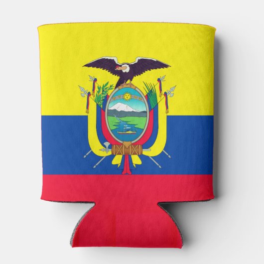 Ecuador Flag Blikjeskoeler (Achterkant)