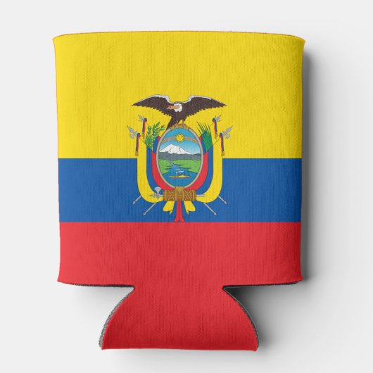Ecuador Flag Blikjeskoeler (Achterkant)