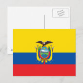 Ecuador Flag Briefkaart (Voorkant / Achterkant)