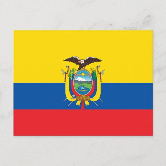 Ecuador Flag Briefkaart (Voorkant)