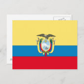 Ecuador Flag Briefkaart (Voorkant / Achterkant)