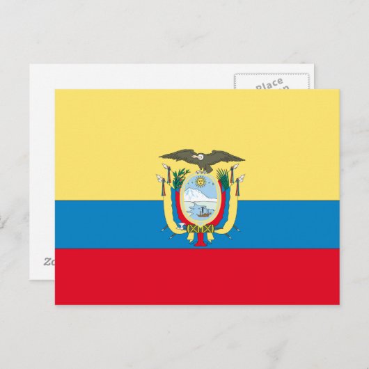 Ecuador Flag Briefkaart (Voorkant / Achterkant)