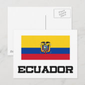 Ecuador Flag Briefkaart (Voorkant / Achterkant)