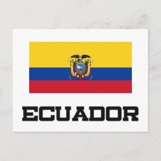 Ecuador Flag Briefkaart (Voorkant)