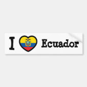 Ecuador Flag Bumpersticker (Voorkant)