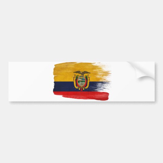 Ecuador Flag Bumpersticker (Voorkant)