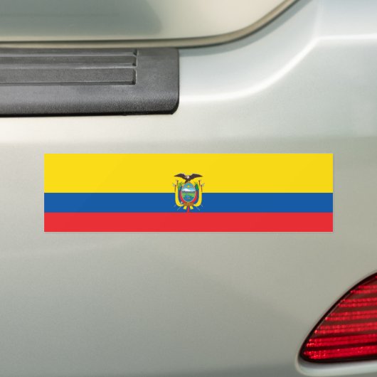 Ecuador Flag Bumpersticker (Op auto)