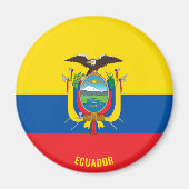 Ecuador Flag Charming Patriotic Magneet (Voorkant)