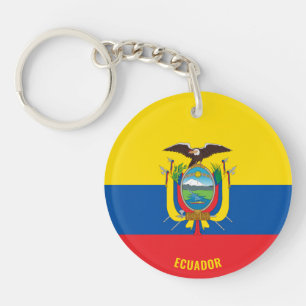 Ecuador Flag Charming Patriotic Sleutelhanger