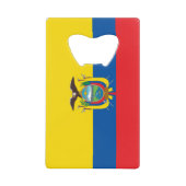 Ecuador Flag Creditkaart Flessenopener (Voorkant)