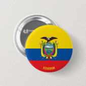Ecuador Flag Cute Patriotic Ronde Button 5,7 Cm (Voorkant /achterkant)