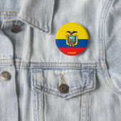 Ecuador Flag Cute Patriotic Ronde Button 5,7 Cm (In situ)