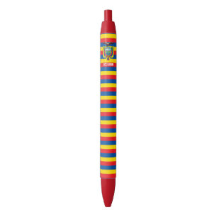 Ecuador Flag Cute Patriotic Zwarte Inkt Pen