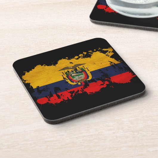 Ecuador Flag Drankjes Onderzetter (Linkerzijde)