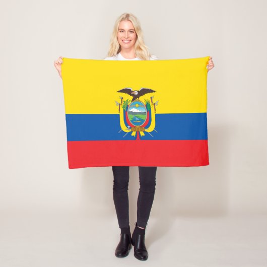 Ecuador Flag Fleece Deken (In situ)