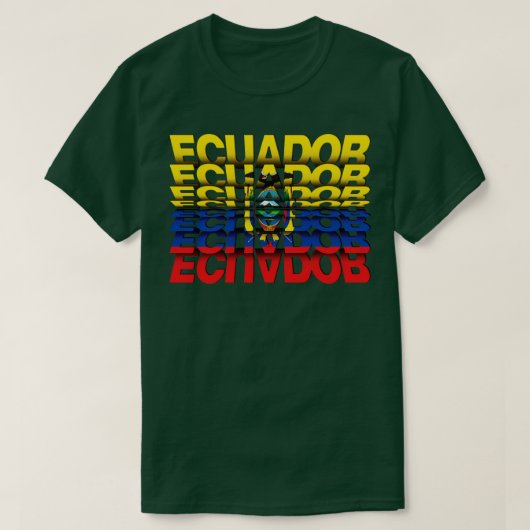 Ecuador Flag Flip Tekst, effect T-shirt (Design voorkant)