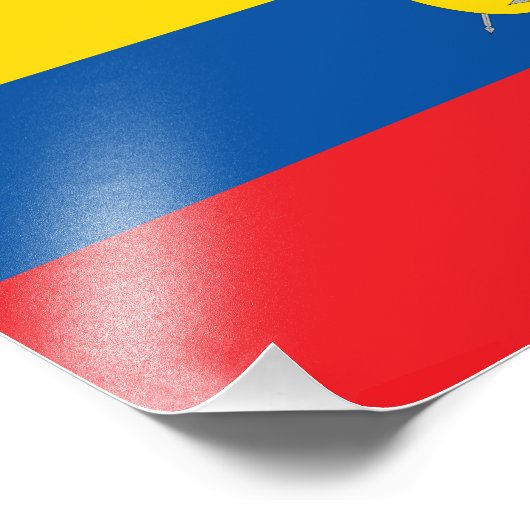 Ecuador Flag Foto Afdruk (Hoek)