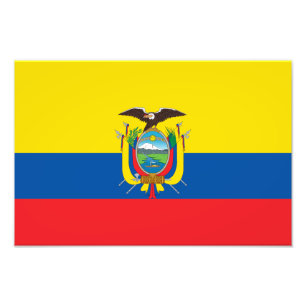 Ecuador Flag Foto Afdruk