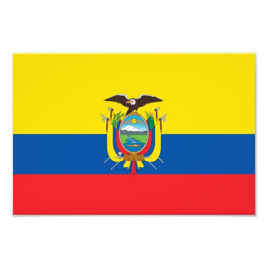Ecuador Flag Foto Afdruk (Voorkant)