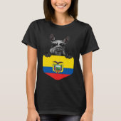 Ecuador Flag Giant Schnauzer Dog In Pocket T-shirt (Voorkant)