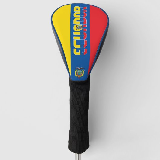 Ecuador Flag Gorheerlijk patriottisch Golfheadcover (Voorkant)