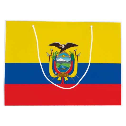 Ecuador Flag Groot Cadeauzakje (Achterkant)