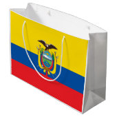 Ecuador Flag Groot Cadeauzakje (Achterkant Gekanteld)