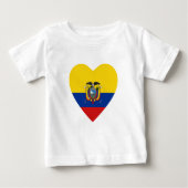 Ecuador Flag Hart T-shirt (Voorkant)