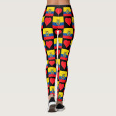 Ecuador Flag Heart Patriotic Ecuadorian Leggings (Achterkant)
