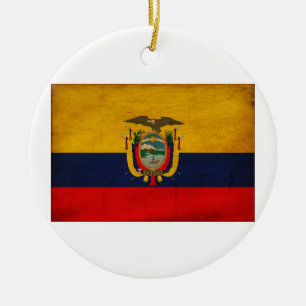 Ecuador Flag Keramisch Ornament
