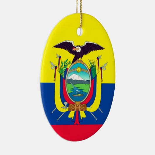 Ecuador Flag Keramisch Ornament (Rechts)
