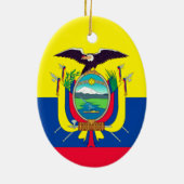 Ecuador Flag Keramisch Ornament (Achterkant)