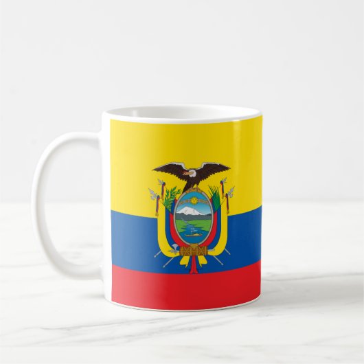 Ecuador Flag Koffiemok (Links)
