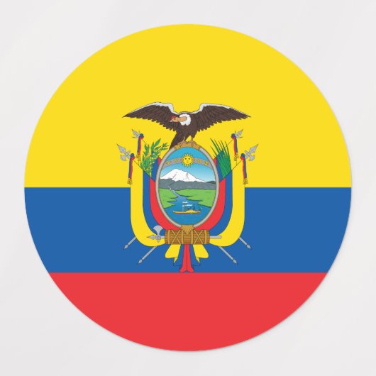Ecuador Flag Labels (Design 2)