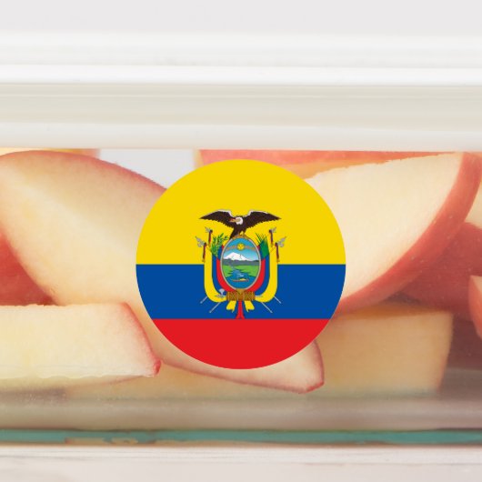 Ecuador Flag Labels (Aangebracht)