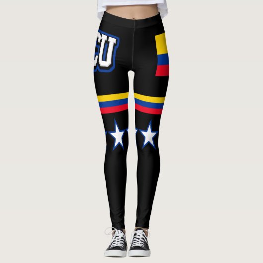 Ecuador Flag Leggings (Voorkant)