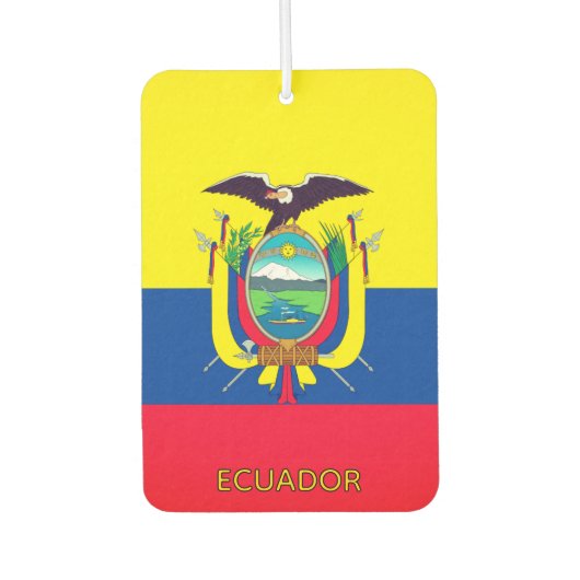 Ecuador Flag Luchtverfrisser (Voorkant)