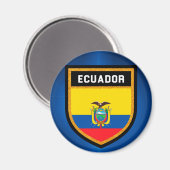 Ecuador Flag Magneet (Voorkant / Achterkant)